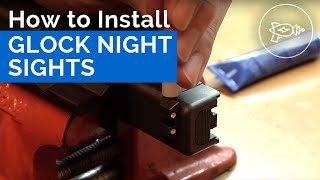 Glock Night Sights Installation Without a Sight Pusher HDQuick [upl. by Oek]