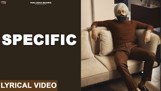 Specific  Tarsem Jassar  Wazir Patar  DEFCON1  Punjabi Songs 2022  Lyrical Video [upl. by Randal]