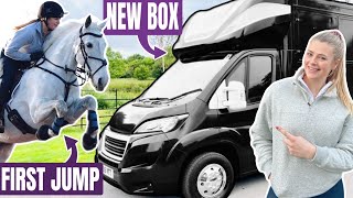 MEET MY NEW HORSE BOX  Jams 1st jump [upl. by Ferne]