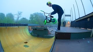 INSANE MINI BMX RIDING IN VERT RAMP [upl. by Jankell]