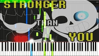 Stronger Than You  Undertale Animation ParodySyntheisa Piano Cover [upl. by Aiselad139]