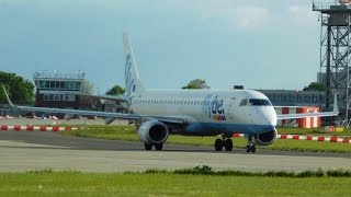 ✈ FLYBE Embraer E195 Inaugural Flights at London Southend Airport 01052017 [upl. by Doralyn]