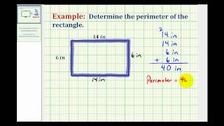 Ex Determine the Perimeter of a Rectangle Involving Whole Numbers [upl. by Havot21]