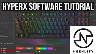 HyperX Ngenuity Software Tutorial for Mechanical Keyboard  Save RGB Profiles and Macros MAY 2020 [upl. by Wasserman390]