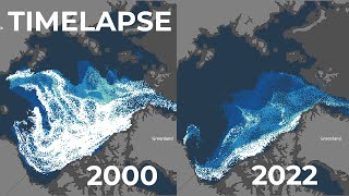 Arctic Sea Ice Melting Over the Years  20002022 Timelapse [upl. by Dammahom]