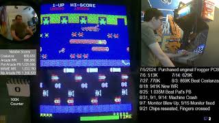 Frogger World Record on Arcade [upl. by Ecinereb]