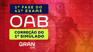 1ª fase do 41º Exame OAB Correção do 1º Simulado [upl. by Witt]