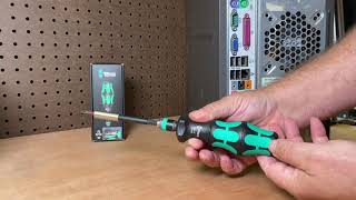 How to use the Wera 826 T Kraftform Turbo bitholding screwdriver handle [upl. by Grady]