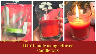 How to Melt Old Candle Wax into New Candles to REUSE Candle Wax  DIY Candle  Home Centre Candle [upl. by Ttessil601]