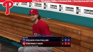 MLB The Show 24  Philadelphia Phillies at Cincinnati Reds  Game 23 [upl. by Akirrehs78]