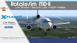 XPlane 11  RotateSim MD11  KSDFKMEM [upl. by Adnovaj928]