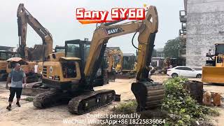 Used Sany SY60 for sale in China 6 tons Contact Lily for more details [upl. by Lemhaj]