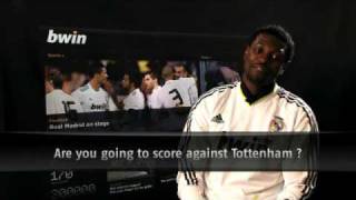 bwin Champions League Forecast with Emmanuel Adebayor Real Madrid  Tottenham [upl. by Anis718]