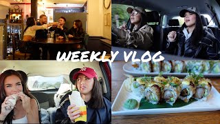 WEEKLY VLOG SHOPPING SUSHI amp A NIGHT OUT WITH OUR BOYFRIENDSImmie and Kirra [upl. by Llehsem422]