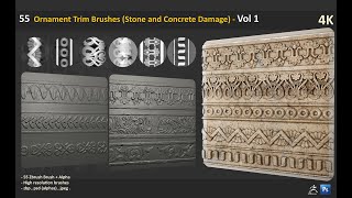 55 Ornament Trim Brushes Stone and Concrete Damage  Vol 1 [upl. by Pulcheria273]