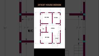 20×30 best 2d house plan home design housedesignshortvideo [upl. by Jollenta]