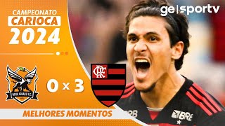 NOVA IGUAÇU 0 X 3 FLAMENGO  MELHORES MOMENTOS  CAMPEONATO CARIOCA 2024  geglobo [upl. by Ahsahs758]