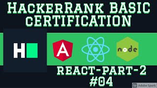 HackerRank React Basic certification Part2 [upl. by Maryann]