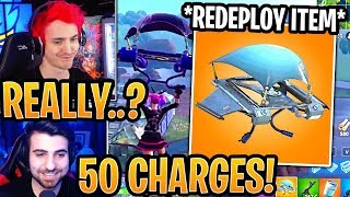 Streamers React to NEW quotGLIDER REDEPLOYquot ITEM ITEMIZED REDEPLOY  Fortnite Moments [upl. by Nillad]