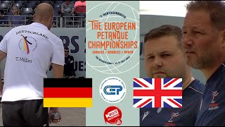 Huitième ALLEMAGNE vs ANGLETERRE Championnat dEurope doublette à pétanque 2022 au PaysBas [upl. by Noreht228]