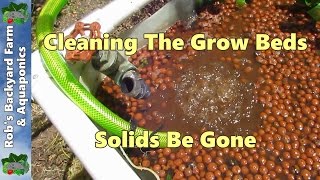 Cleaning Aquaponic grow beds Solids be gone [upl. by Sayre553]