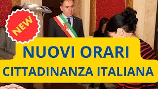 💥 NUOVI ORARI CITTADINANZA ITALIANA PER RESIDENZA MATRIMONIO NATULARIZZAZIONE E NON SOLO [upl. by Valenba]