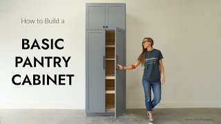 How to Build a Simple Pantry Cabinet with Pull Out Shelves [upl. by Ailic]