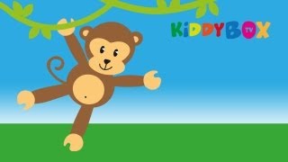 Die Affen rasen durch den Wald  Kinderlieder KIDDYBOXTV [upl. by Shivers]