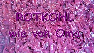 Kochen für Anfänger  Rotkohl wie von Oma [upl. by Asselem964]