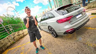 FINALMENTE FUI PRA PRAIA COM MEU CARRO NOVO AUDI RS4 AVANT [upl. by Waxman731]