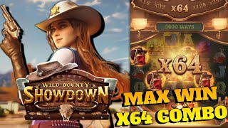 SUPER MEGA WIN X64 COMBO 840 🤠 WILD BOUNTY SHOWDOWN 😱 PG SOFT GAMES  PH SLOT 🎰 [upl. by Elodia]