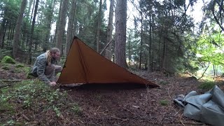 Übernachten im Wald HelikonTex Bergen Loadout  Neues Tarp  Lagerfeuer  Lagerleben [upl. by Leanne471]