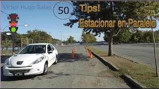 Estacionamiento Paralelo Alinearse Correctamente Examen de manejo práctico Tandil Argentina 2021 [upl. by Connel]