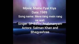 Mere rang mein rangne wali lyrics in English and Hindi Maine Pyar Kiya [upl. by Aleyam]