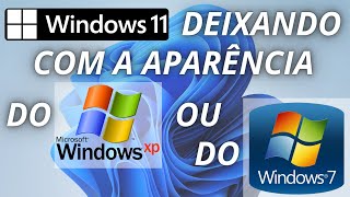 WINDOWS 11 COM O MENU DO WINDOWS XP  WINDOWS 7 E DESAGRUPANDO AS JANELAS NA BARRA DE TAREFAS [upl. by Ayocat]