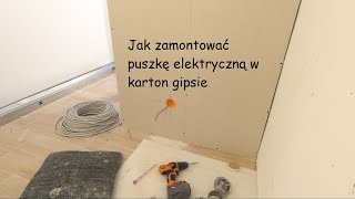 Jak zamontować puszkę elektryczną w karton gipsie [upl. by Enois]