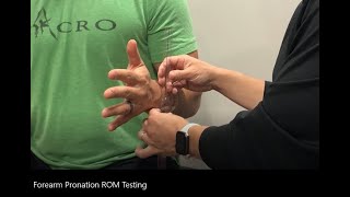 Range of Motion Measurement Forearm Pronation [upl. by Paluas]