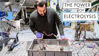 The Power of Electrolysis  How To Transform Rusty Tools [upl. by Northway]