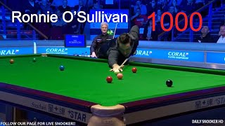 Ronnie O’Sullivan 1000’th century  FULL Frame  HD 1080P [upl. by Nairoc810]