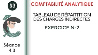 Tableau de répartition des charges indirectes Exercice corrigé N°2 LaComptabilitéanalytique [upl. by Schwab]