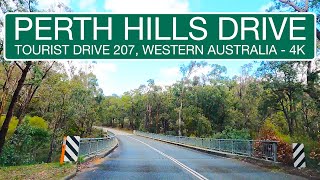 Perth Hills Drive  Mundaring Weir to Lesmurdie  4K [upl. by Panaggio]