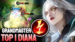 WILD RIFT DIANA  TOP 1 DIANA GAMEPLAY  GRANDMASTER RANKED [upl. by Aerdied201]