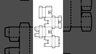 How to make a paper box  shorts youtubeshorts papercraft diy 展開図 [upl. by Aerahs]