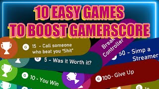 10 Easy Games To Boost Gamerscore Xbox Achievement Hunting [upl. by Sofia246]