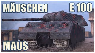 Mäuschen Maus amp E 100 • WoT Blitz Gameplay [upl. by Edlyn]