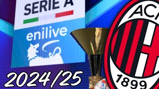 CALENDARIO SERIE A MILAN  STAGIONE 20242025 [upl. by Hyacintha621]