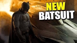 NEW BEN AFFLECK BATSUIT FIRST LOOK Batman vs Superman 2016 [upl. by Ahnavas]