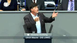 Ulrich Maurer DIE LINKE Nur eine grundlegende Veränderung der Politik kann Europa retten [upl. by Colvert707]