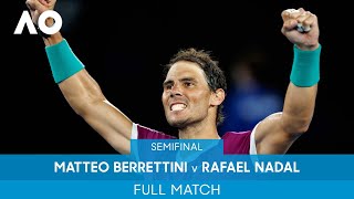 Matteo Berrettini v Rafael Nadal Full Match SF  Australian Open 2022 [upl. by Salokcin145]