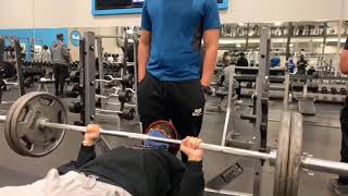 225 bench press for 2 12 reps [upl. by Soirtemed]